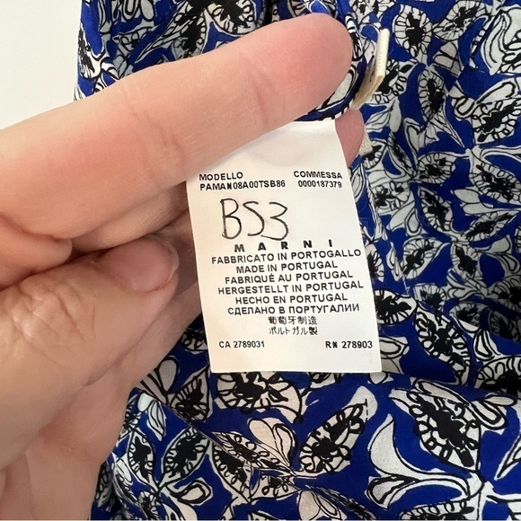 Marni Commessa Silk Abstract Floral Wide Leg Pants - Picture 9 of 15